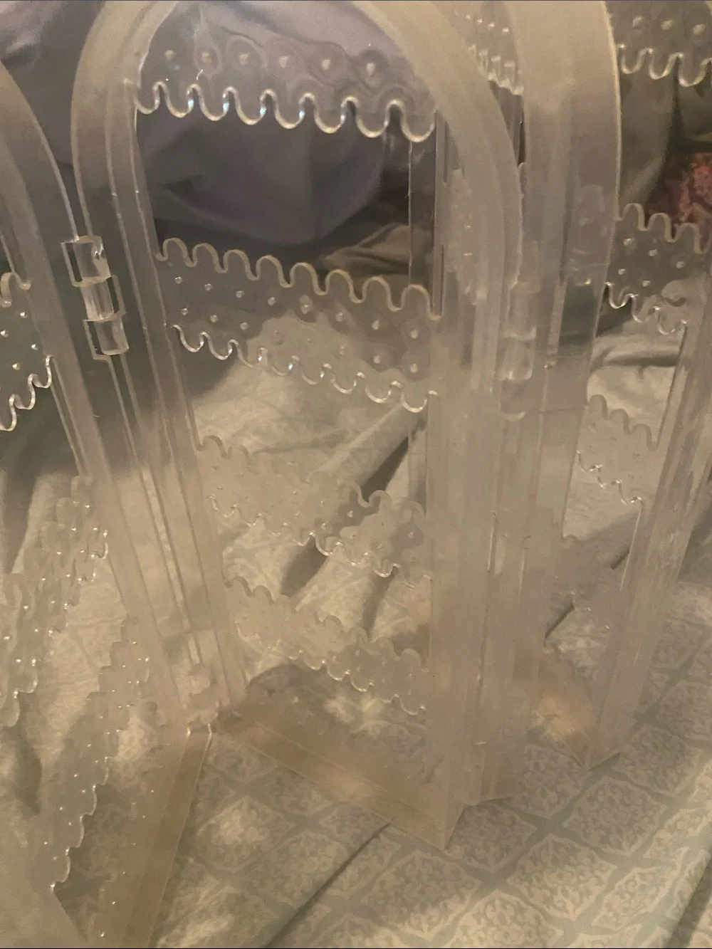 Clear Plastic Storage earrings Organizer Tray Set - Transparent